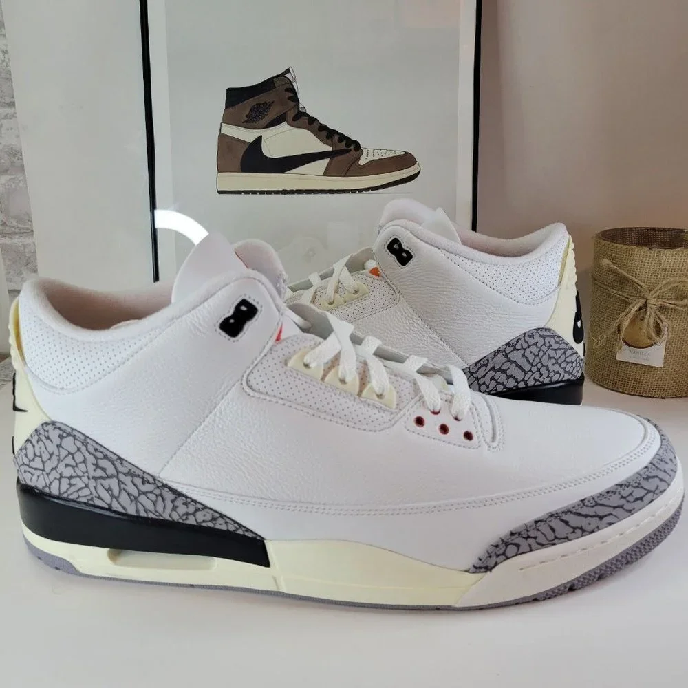 NIKE AIR JORDAN 3 RETRO WHITE CEMENT REIMAGINED DN3707-100 Men's Size 18